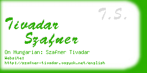 tivadar szafner business card
